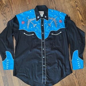 Rockmount “wings over the Rockies” collaboration B-52 Blue with Red shirt XL